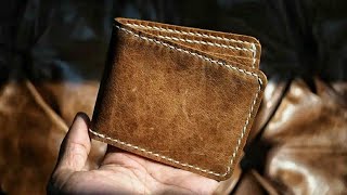 cara membuat dompet kulit buatan tangan 