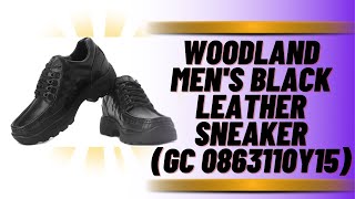 Woodland Men's black leather sneaker (GC 0863110y15) unboxing.....