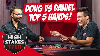 Daniel Negreanu vs Doug Polk | High Stakes Feud | Top 5 Hands
