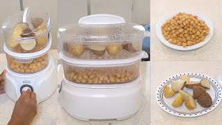 Rival 2 Tier Food Steamer with Timer | Steaming Chickpeas and Potatoes