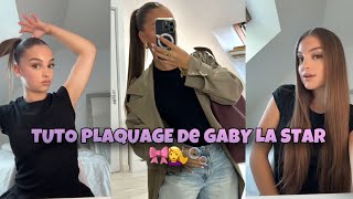 Tuto plaquage / coiffure 💇‍♀️ queue haute ** plaquages clean ** : avec @gabypltt 🫧🦋