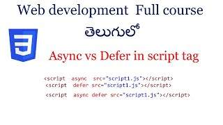 Async and defer in JavaScript | Async in JavaScript | Defer in Javascript| JavaScript for beginners