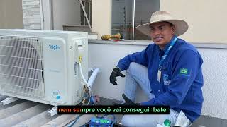 Como fazer um superaquecimento em ar condicionado inverter com fluido R 32 VÍDEO 1