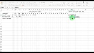 Excel'de puantaj tablosuna hafta tatili ve izin günü eklemek