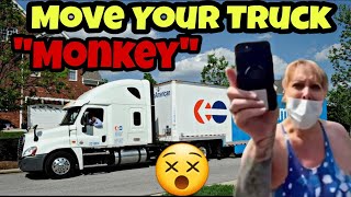 Move Your Truck Monkey, I Can't Believe She Called A Truck Driver That 🤯😵🤬