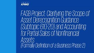 Clarifying the Scope of Asset Derecognition Guidance