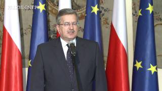 Konferencja prezydenta Bronisława Komorowskiego