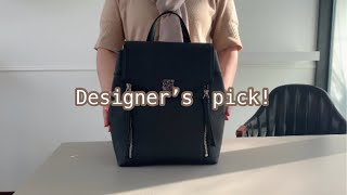 [Designer's Pick] 활용도 💯! 심플한 디자인의 블랙 컬러 백팩