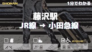 【藤沢駅】JR線から小田急線へ　== ♿️ 車椅子・ベビーカーで乗り換え==