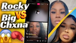 Rocky (fakebitcheshero) VS Big Chxna Part 1 | Meer Live 😳😱😭 #philly #like #comment #like