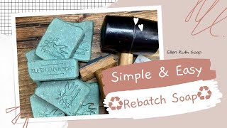 Easy \u0026 Simple ♻️REBATCH♻️ Using Soap Shreds \u0026 Scraps to Make New Bars❣️ | Ellen Ruth Soap