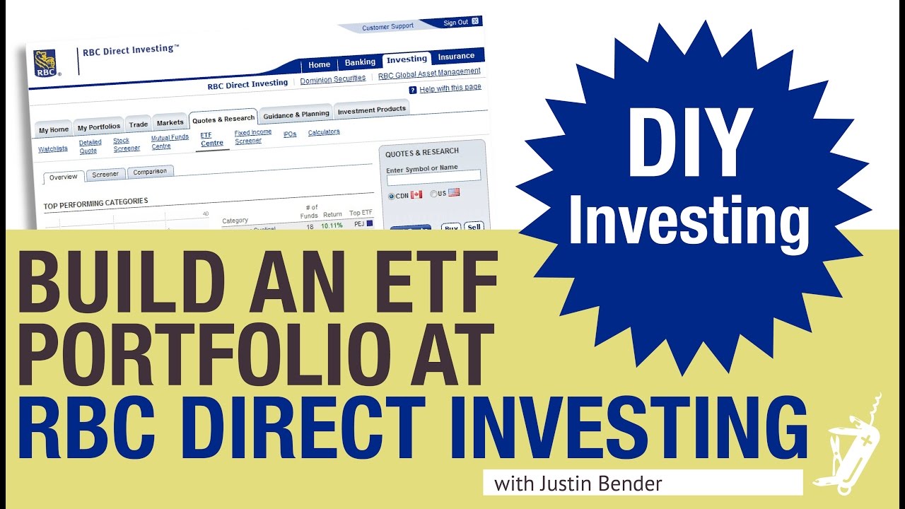 How To Build An ETF Portfolio At RBC Direct Investing - YouTube