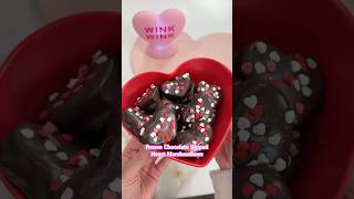 Frozen Chocolate Dipped Heart Marshmallows for Valentines Day #Shorts #ValentinesDay #FrozenTreats