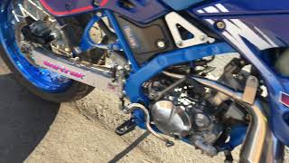 Kawasaki kdx 125 big one exhaust and fmf shorty silencer sound