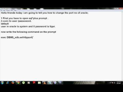 How to change Port number of Oracle Data Base How to change Port number of Oracle Data Base
