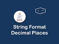 string format decimal places in java