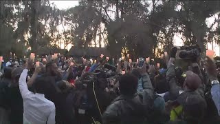 Community vigil, memorial runs mark one year since death of Ahmaud Arbery