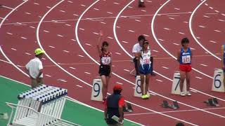 2018.06.17 福岡県中学選手権 低学年女子80ｍH決勝