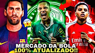 🚨MERCADO DA BOLA! VITOR ROQUE NO PALMEIRAS OFICIAL, ARSENAL VAI EM RODRYGO, MESSI VAI PRO BARÇA? e+