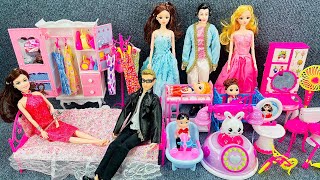 17 Minutes Satisfying with Unboxing Cute Barbie Bedroom Toys Playset Review | ASMR