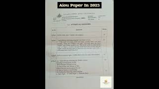 Aiou Braille Practical Course (English) Course 3602 Semester Autumn 2018 Paper in 2023