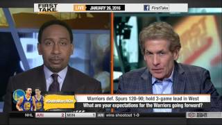ESPN FIRST TAKE 1 26 2016   Thompson   Curry, Warriors destroy notion of Spurs' superiority O