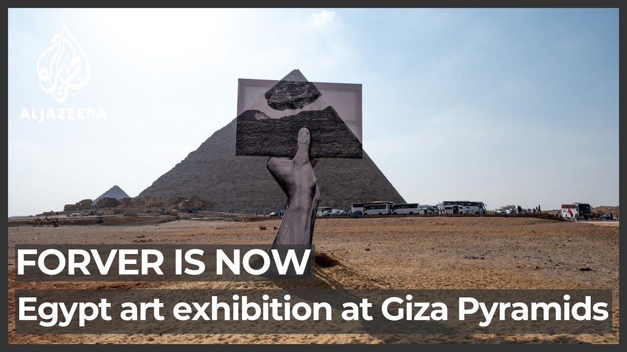 Forever Is Now: Egypt's First Art Exhibition At Giza Pyramids - YouTube