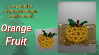 DIY/ Tutorial Membuat Buah Jeruk Dari Manik Manik// How To Make Orange Fruit Beads