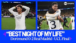 REACTION: Jude Bellingham reacts after Real Madrid win the Champions League agai