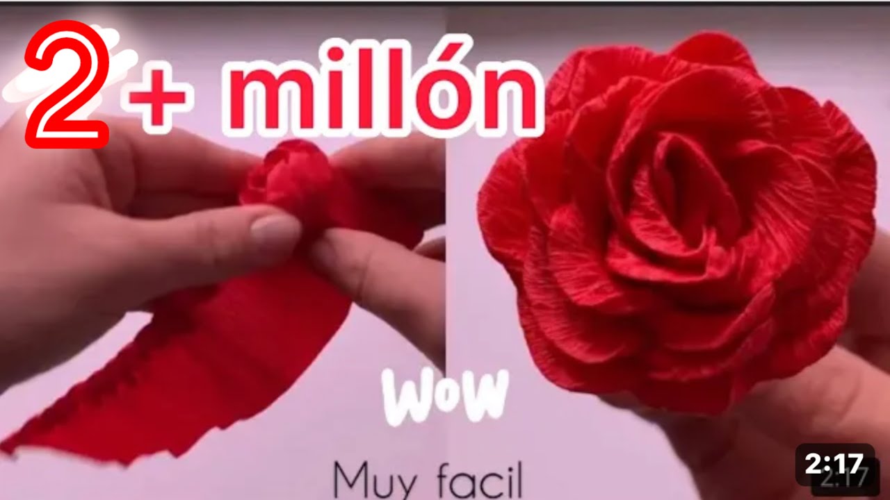 Como Haces Flores De Papel Crepe San Valentín - YouTube