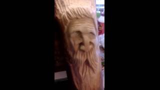 CARVING OLD MAN FACE  Vyrezávanie tváre starca