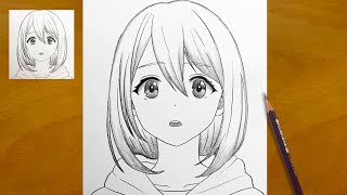 How to Draw a Beautiful Anime Girl Step by Step || Easy Anime Sketch || Pencil Art