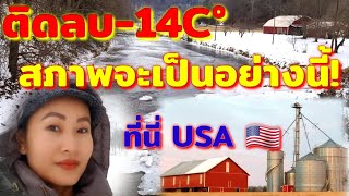 Jan/25/20 เมียฝรั่งพาชมสภาพลบ-14C°ในอเมริกาจะเป็นแบบนี้! #ชีวิตในอเมริกา #อุณหภูมิติดลบ #น้ำแข็ง