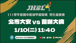 20230110 JHBL 11:40 北市大安 VS 苗縣大倫