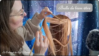 ASMR FR - AVENT 2024 - 23 Bulle de bien-être (caresses cheveux et chuchotement)