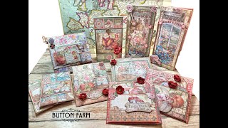 Stamperia Casa Granada Card Kit Reveal for Button Farm Club