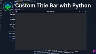 Custom TitleBar With Python in Tkinter