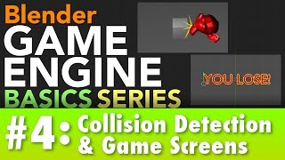 Blender Game Engine Basics Tutorial #4 : Game Screens & Collision #b3d #gamelogic