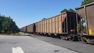 CSX T303-18, loaded coal train, through Kilgore SC with end of the of train DPU