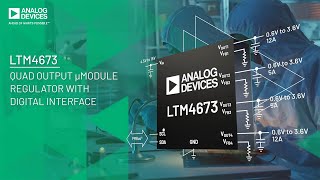 Quad Output μModule Regulator w Digital Power System Mgmt