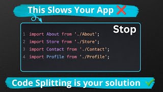 React Code Splitting 2026 - Master Component & Route-Level Optimization #weboptimization #reactjs