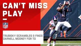 Trubisky Keeps the Play Alive & Airs It Out to Darnell Mooney!