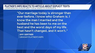 Senate candidate Graham Platner's wife responds to article about explicit text messages