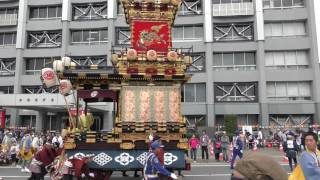 川越まつり2016 市役所前 川越市山車の移動