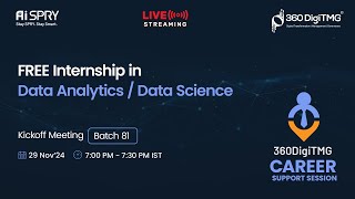 Free Data Analytics / Data Science Internship | Batch 81 | 360DigiTMG