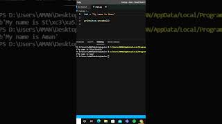 encode() function in python | Python #shorts