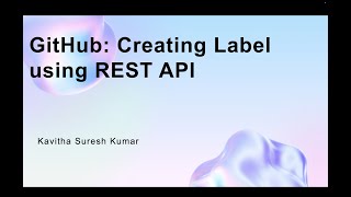 GitHub: Creating Label using REST API