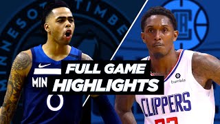 MINNESOTA TIMBERWOLVES vs LA CLIPPERS - FULL GAME HIGHLIGHTS | 2020 NBA SEASON