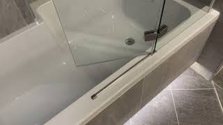 Aquadart Venturi 6 Chrome Hinged Bath Screen - Right Hand (19181)