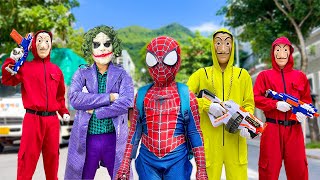 SUPERHERO's Story | Rescue Kid Spider Man From JOKER ?? ( Mansion Battle ) By Bunny Life